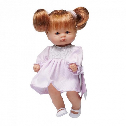 Кукла пупсик в платье с длинными рукавами, 20 см. 